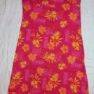 Expressions Pink Long Floral Hawaiian Dress 8 NEW $125
