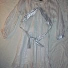 Ymayaba 100% Silk Silver Sheer Empire Dress 42 NWT $595