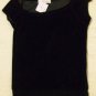 Rebecca Beeson USA Black Terry Cloth Shell Top 0 XS NEW