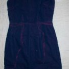 ACCESS Pink Contrast Stitch Denim Dress w/ Belt 5/6 NWT