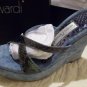 Santini Mavardi Marble Suede Platform Wedges 39 NIB$468