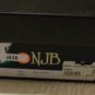 NJB Italy Brown Leather Heels Logo Shoes 6.5 37 NIB$398
