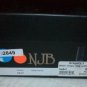 NJB Italy Black Leather Heels Logo Shoes 7.5 38 NIB$398