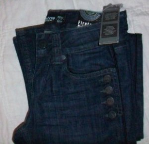 Firetrap England Dark Boot Cut Jeans 25 x32 NEW NWT$155