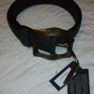 NWT POST & CO Italy Big Buckle Leather Belt 38 $115 NEW