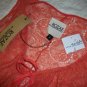 Rozae Orange Stretch Lace Tie Coverlet Vest 2NEWNWT$198