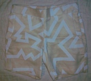 Sunshine & Shadow Natural Hemp Zig Zag Shorts 4 NEW$246