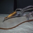 NEW Manufacture Dessai Italy Silver Sandals 7.5 $195