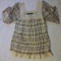 Development Silk & Tea-Stain Lace Plaid Top 2 NEW $386