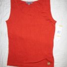 NWT Anne Klein NY Bedford Logo Silk Knit Top S $95NEW
