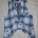 BABAKUL Soft Cotton Blend Plaid Suiting Vest XS NWT$240