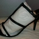 Ramirez Italy Black Satin Strap Heels Shoes 39 8NIB$398