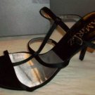 Ramirez Italy Black Satin Strap Heels Shoes 40 9NIB$398