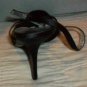 Ramirez Italy Black Satin Strap Heels Shoes 40 9NIB$398