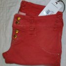Cycle Italy Rivet Button Detail Red Jeans 26 x32NWT$235