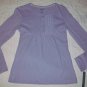 NWT Nautica Lavender Henley Sleep Shirt Top XS NEW $36