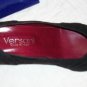 NIB VERSANI Italy Black Suede Heels Shoes 11 $375 NEW