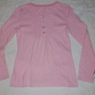 NWT Nautica Pink L/S Henley Sleep Shirt Top XS NEW $36