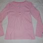 NWT Nautica Pink L/S Henley Sleep Shirt Top XS NEW $36