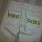 NWT ODYN Gold Embellish Pale Mint Jeans 25 28 x34 $185
