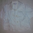 NWT Trina Turk Jacket Top White Cotton Linen 8 NEW $260