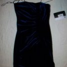 NWT JS Boutique Blue Velvet Cocktail Dress 4 $109 NEW