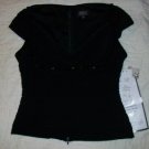NWT Adrianna Papell Beaded Black Evening Top 6 $139 NEW