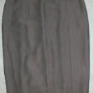 NWT NINA RICCI Slim Silk Pencil Taupe Skirt 38 6 $1250