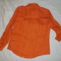 Saks Fifth Ave Sport Detail 100% Linen L/S Top 10 NEW