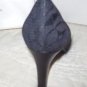 Lisa Paris Square Toe Black Leather Heels 8 NEW NIB$139