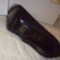 Lisa Paris Square Toe Black Leather Heels 8 NEW NIB$139