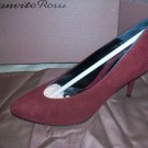 GIANVITO ROSSI Red Suede Pump Heels 36.5 6.5 $470 NEW