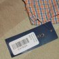 NWT Club Room Button-Down S/S Shirt Orange Plaid S NEW