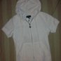 NWT Aqua Jacket Top Terry Cloth Detail Hoodie M NEW $84