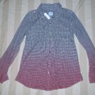 NWT PJK Blue Label Button Shirt Black Check Top S $128