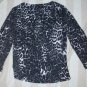 NWT Jones New York Misses Printed V-Neck Top S $69 NEW