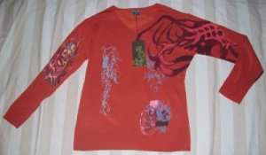 NWT 8Gaug Co2 Cashmere Touch Thin Knit Sweater M $525