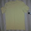 NEW Via Europa Muted Yellow Cotton Ribbed T-Shirt S US