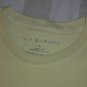 NEW Via Europa Muted Yellow Cotton Ribbed T-Shirt S US