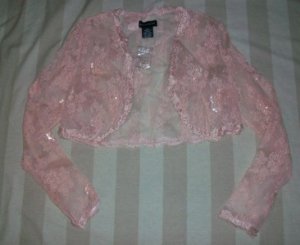NWT Sutton Studio Jacket Top Detailed Pink Lace 8 $149