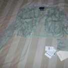 NWT Sutton Studio Jacket Top Detailed Green Lace 8 $149