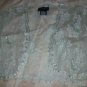 NWT Sutton Studio Jacket Top Detailed Green Lace 8 $149