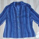 NWT Jones NYC Jacket Top Blue Striped Blazer 6 NEW $119