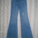 NWT YaYa Aflalo Stress Flare Denim Jeans 25 26 $249 NEW