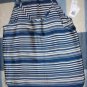 NWT Aqua Blue Striped Silky Tank Top Misses L $68 NEW