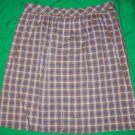NWT DOROTHEE BIS Plaid Straight Skirt 16 $110 NEW