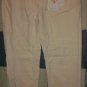 NWT Worn Khaki Linen Capri Pant Misses 12 32x25 NEW $69