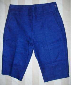 NWT NARCISO RODRIGUEZ Navy Silk Bermuda Shorts NEW