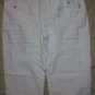 NWT Worn White Linen Capri Pants Misses 8 30x19 NEW $69