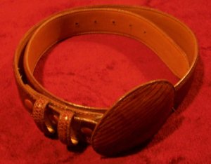 NEW Max Leather Brown Genuine Lizard Skin Belt 36 $595